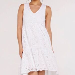 APRICOT NWT Broderie Anglaise Mini Dress High Low Romantic Eyelet Lace Feminine